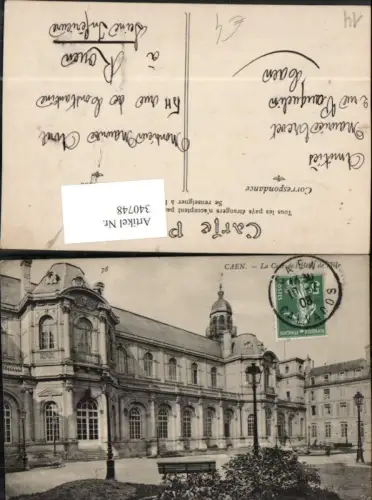 340748,Basse-Normandie Calvados Caen La Cour de l'Hotel de Ville Rathaus