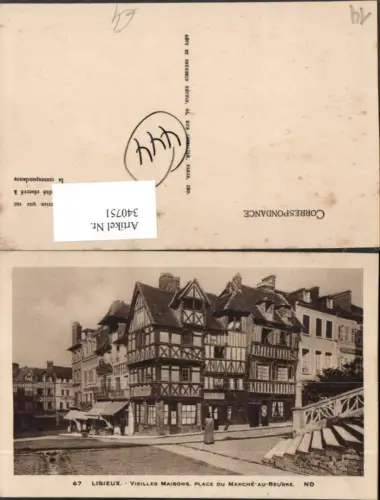 340751,Basse-Normandie Calvados Lisieux Place du Marche-au-Beurre Vieilles Maisons Häuser