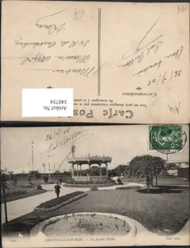 340754,Basse-Normandie Calvados Trouville-sur-Mer Le Jardin Public Park Pavillon