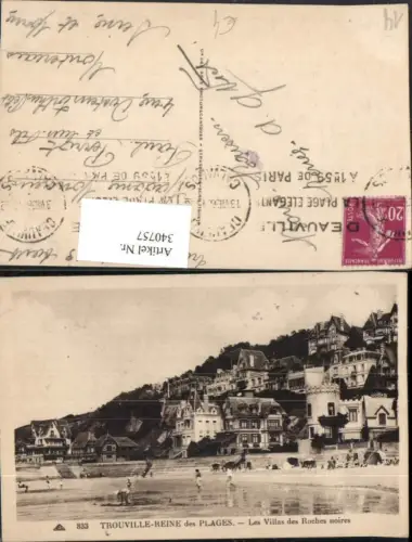 340757,Basse-Normandie Calvados Trouville-Reine des Plages Les Villas des Roches noires Strand