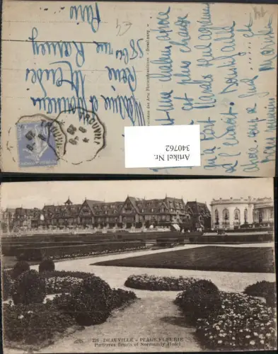 340762,Basse-Normandie Calvados Deauville Plage Fleurie Parterres fleuris et Normandy Hotel