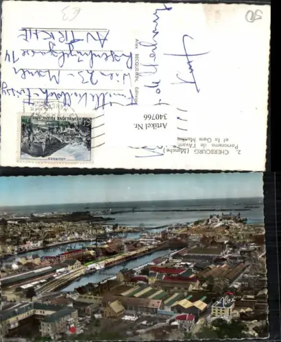 340766,Basse-Normandie Manche Cherbourg Panorama de l'Avant-Port et la Gare Maritime Hafen