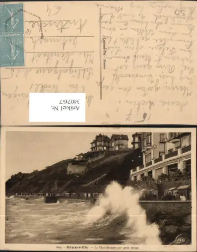 340767,Basse-Normandie Manche Granville Le Plat Gousset par gros temps Brandung