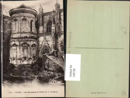 348728,Bretagne Morbihan Vannes Tour Renaissance et Cloitre de la Cathedrale Kloster