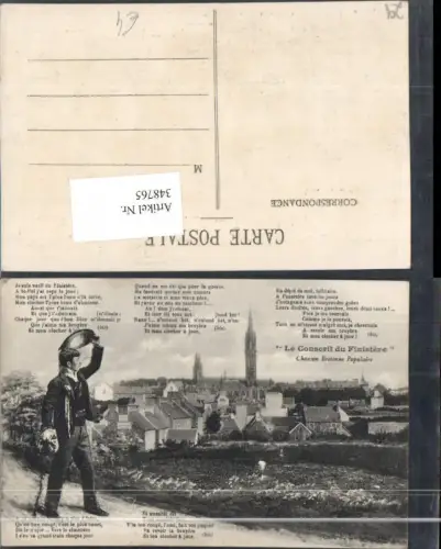 348765,Bretagne Finistere Stadt Totale Chanson Bretonne Populaire Mann m. Hut Text