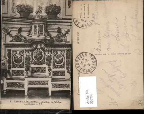 356776,Bretagne Finistere Saint-Thegonnec Interieur de l'Eglise Le Stalles Chorgestühl