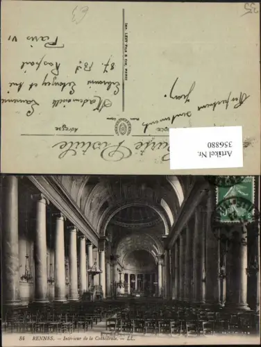 356880,Bretagne Ille-et-Vilaine Rennes Interieur de la Cathedrale Kirche