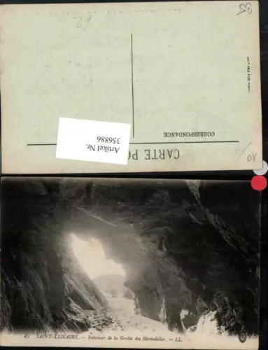 356886,Bretagne Ille-et-Vilaine Saint-Lunaire Interieur de la Grotte des Hirondelles