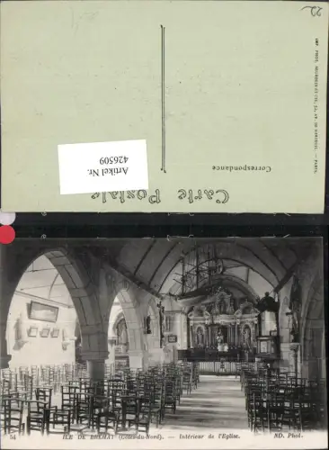 426509,Bretagne Cote-Amor Ile de Brehat Interieur de l'Eglise Kirche