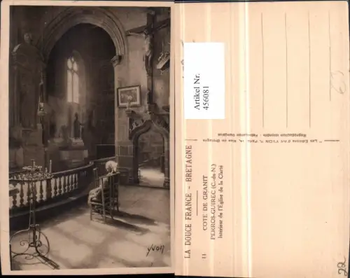 456081,Bretagne Cote-Amor Perros-Guirec Eglise de la Clarte Kirche Interieur