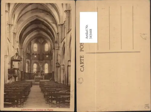 343448,Burgund Cote-Or Auxonne Interieur de l'Eglise Kirche