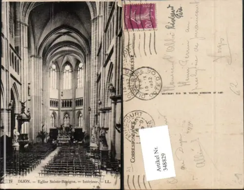 348829,Burgund Cote-Or Dijon Eglise Saint-Benigne Interieur Kirche