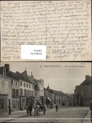 348914,Burgund Saone-et-Loire Paray-le-Monial Rue du Grand Faubourg Straßenansicht