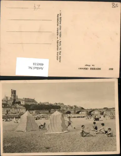 404518,Burgund Nievre Nevers La Plage Strand Strandleben Brücke