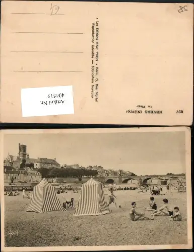 404519,Burgund Nievre Nevers La Plage Strand Strandleben Brücke