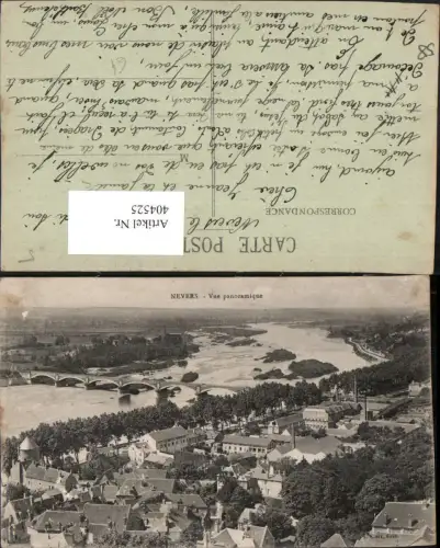 404525,Burgund Nievre Nevers Vue panoramique Totale Brücke