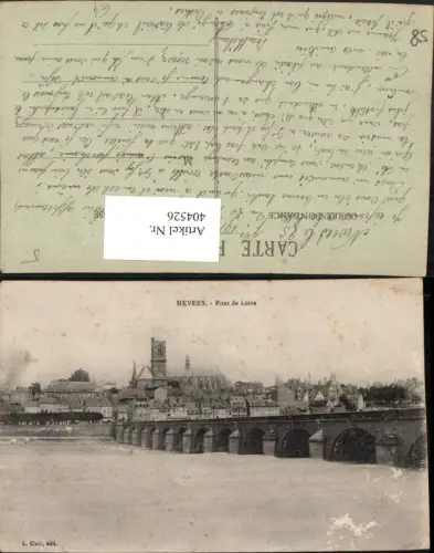 404526,Burgund Nievre Nevers Pont du Loire Teilansicht Brücke