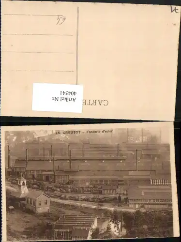 404541,Burgund Saone-et-Loire Le Creusot Fonderie d'acier Stahlgießerei Fabrik