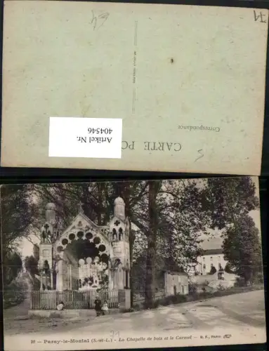 404546,Burgund Saone-et-Loire Paray-le-Monial La Chapelle de bois et le Carmel Kapelle