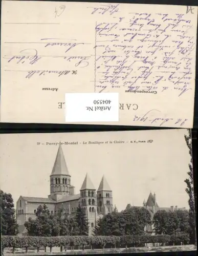 404550,Burgund Saone-et-Loire Paray-le-Monial La Basilique et le Cloitre Kirche