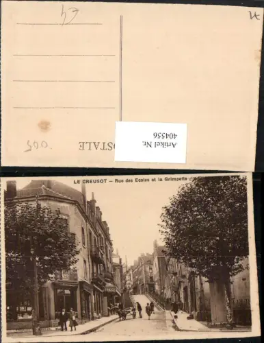 404556,Burgund Saone-et-Loire Le Creusot Rue des Ecoles et la Grimpette Straßenansicht