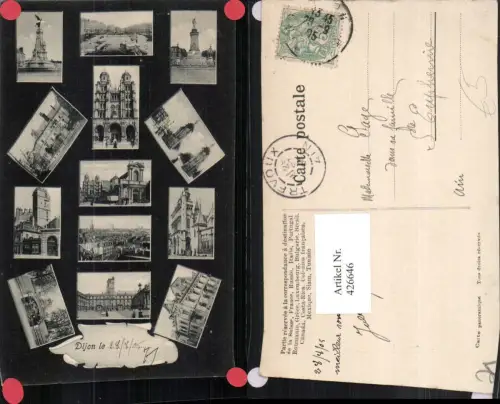 426646,Burgund Cote-Or Dijon Totale Kirche Monumente Gebäude Mehrbildkarte