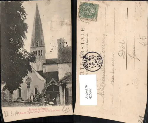 426649,Burgund Cote-Or Beaune Entree de l'Eglise a Bligny-sur-Ouche Kirche
