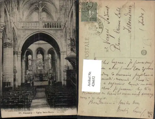 426652,Burgund Nievre Clamecy Eglise Saint-Martin Kirche Innenansicht