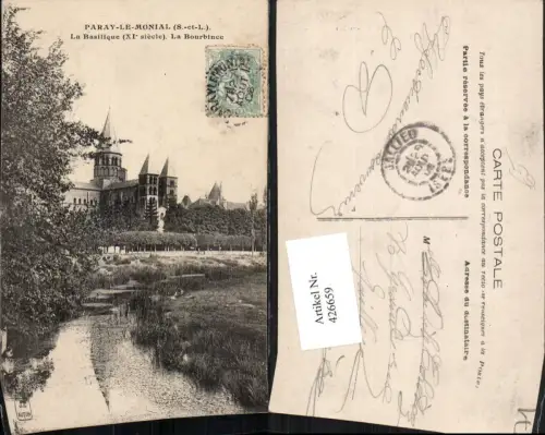 426659,Burgund Saone-et-Loire Paray-le-Monial La Basilique La Bourbince Kirche
