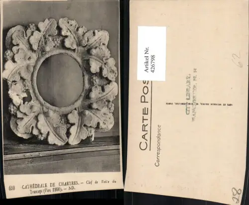 426798,Centre Eure-et-Loir Chartres Cathedrale Clef de Voute du Transept Stein