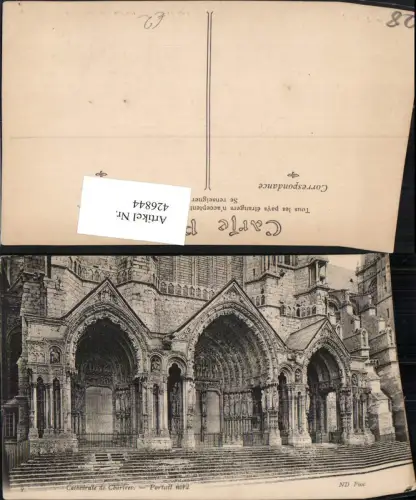 426844,Centre Eure-et-Loir Chartres Cathedrale Portail Kirche Portal