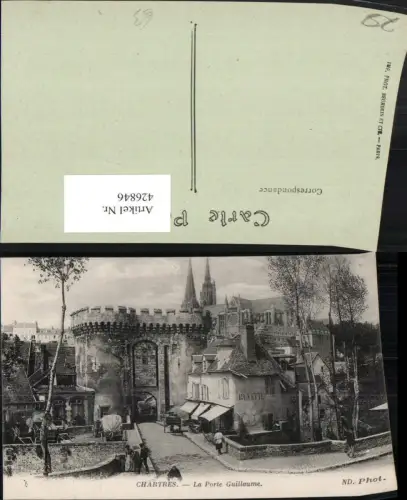 426846,Centre Eure-et-Loir Chartres La Porte Guillaume Teilansicht Tor