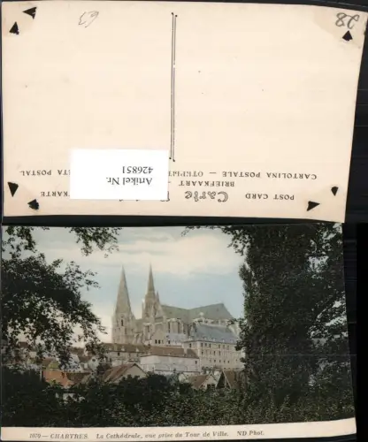 426851,Centre Eure-et-Loir Chartres La Cathedrale vue prise du Tour de Ville Kirche