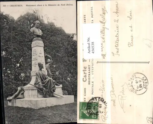 456538,Centre Eure-et-Loir Chartres Monument Noel Ballay Büste
