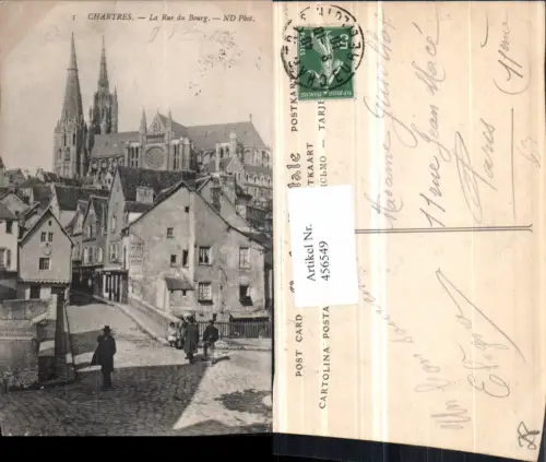 456549,Centre Eure-et-Loir Chartres Rue du Bourg Straße Kirche