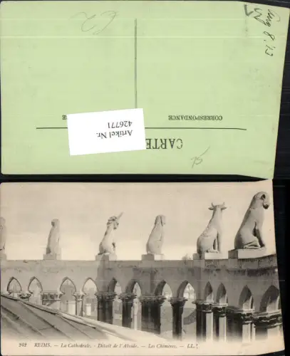 426771,Champagne-Ardenne Marne Reims La Cathedrale Les Chimeres Wesen Statuen