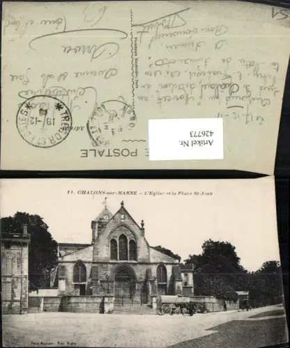 426773,Champagne-Ardenne Marne Chalons-sur-Marne Eglise et la Place St-Jean Kirche