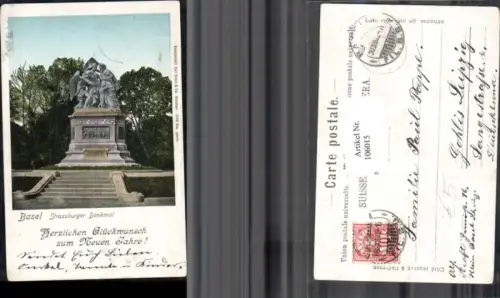 106015,Basel Strassburger Denkmal 1905