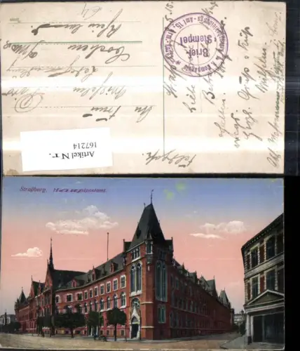 167214,Straßburg Hauptpostamt Strassburg 1915