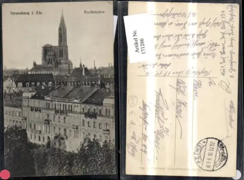 171286,Strassburg i. Elsass Kochstaden Kirche Gebäude 1916