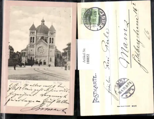 188852,Frankreich Strassburg i. Els. St. Peter Kirche Straßenansicht