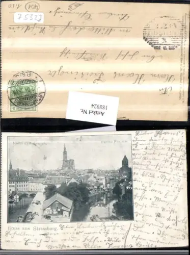 188924,Frankreich Gruß aus Strassburg Klein Frankreich Petite France Ortsansicht