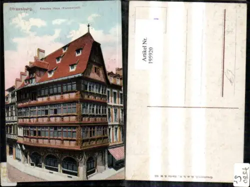 195920,Straßburg Ältestes Haus Kammerzeit