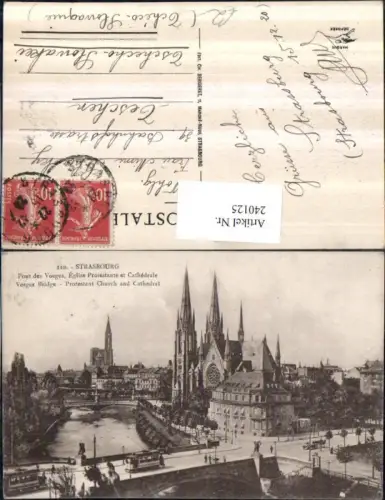 240125,Strasbourg Straßburg Pont des Vosges Eglise Protestante et Cathedrale