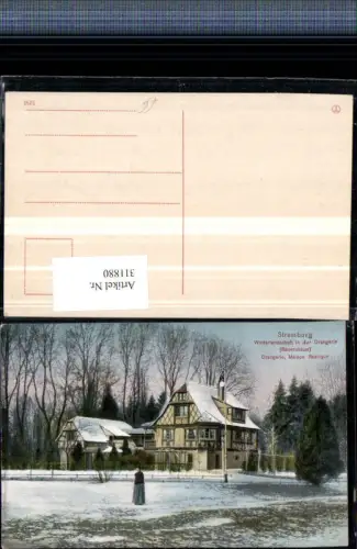 311880,Straßburg Maison Rustique Orangerie Bauernhaus Winterbild