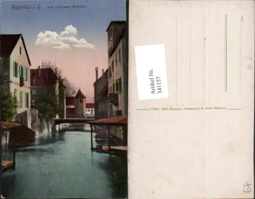 341157,Elsass Bas-Rhin Hagenau Am schmalen Brückel Brücke Fluss