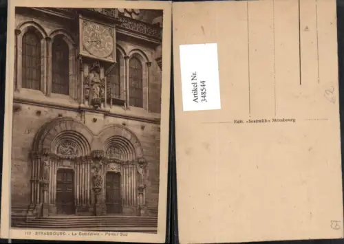 348544,Elsass Bas-Rhin Strasbourg Straßburg La Cathedrale Portail Kirchenportal