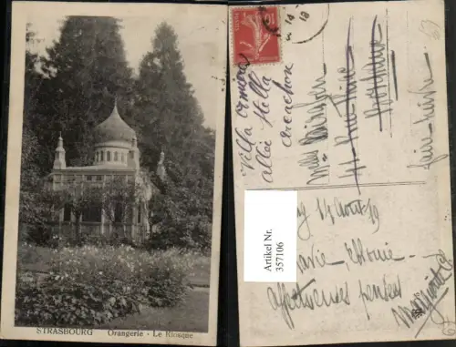 357106,Elsass Bas-Rhin Strasbourg Straßburg Orangerie Le Kiosque
