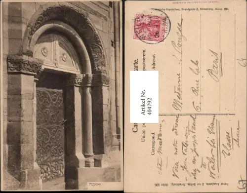 404792,Elsass Bas-Rhin Altdorf Kirche Portal