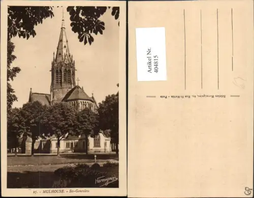 404815,Elsass Haut-Rhin Mulhouse Mülhausen Ste-Genevieve Kirche